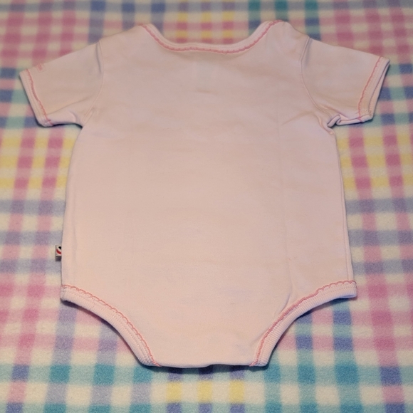 ABSORBA ♡ Thick Cotton Pink Onesie w/Embroidered Pink Stitched Bébé 'n Trim 6-9M - Picture 12 of 17